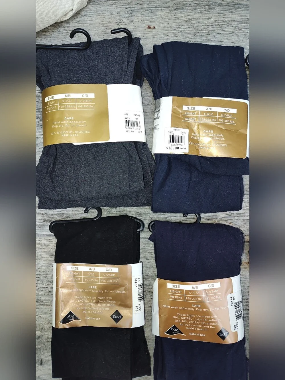 Lane Bryant tights 8 Pairs, Mixed Colors, Gray, Black, Green,Blue Burgundy Brown